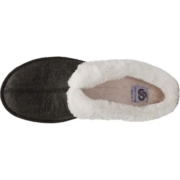✨ CLOUDSTEPPERS by Clarks Faux Fur &amp; Felt Slippers Step Flow Low✨