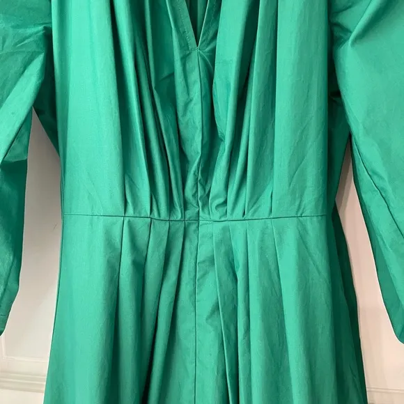 ❤️ CO COLLECTIONS LONG SLEEVE PLEATED WAIST MIDI DRESS POPLIN BLOUSON LUXURY NWT