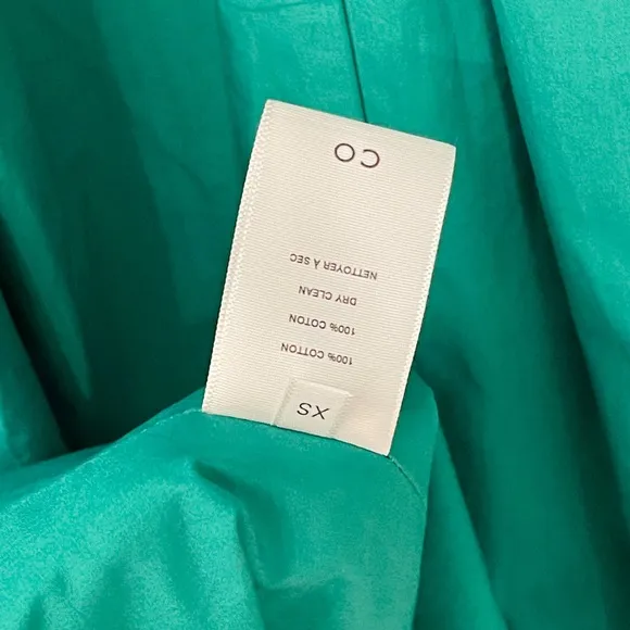 ❤️ CO COLLECTIONS LONG SLEEVE PLEATED WAIST MIDI DRESS POPLIN BLOUSON LUXURY NWT