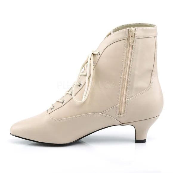 ❤️ Lace Up Low High Heel Ankle Boots