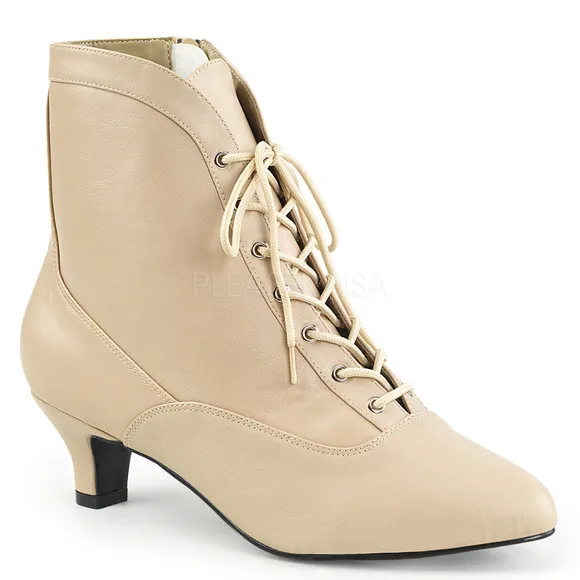 ❤️ Lace Up Low High Heel Ankle Boots