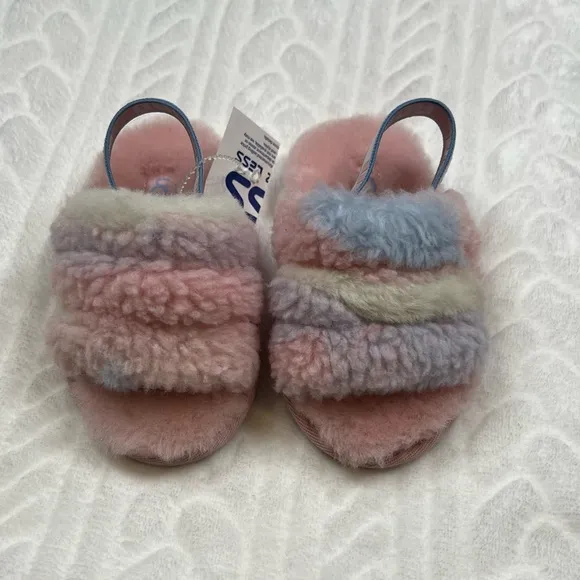 🌸 *NEW* Ugg - Baby Girls Fluff Yeah Slide Slippers