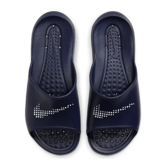 🆕 NIKE VICTORI ONES SHOWERS SLIDES DARK NAVYS BLUES WHITES POOLS WATERPROOFS
