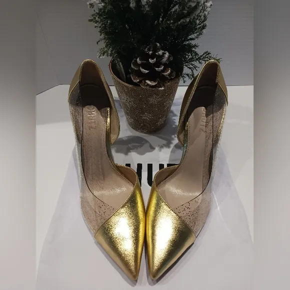 🆕️ Schutz - Luxury Cheslie Leather and Vinyl d'Orsay Pumps! ❤️