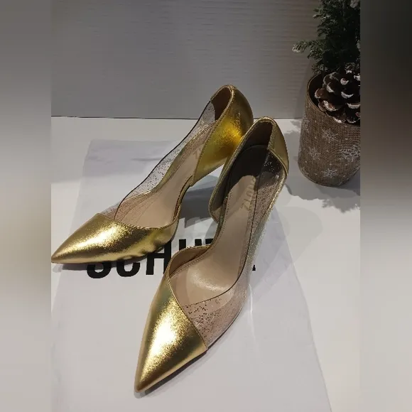 🆕️ Schutz - Luxury Cheslie Leather and Vinyl d'Orsay Pumps! ❤️