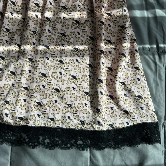 100%‎ Silk Nina Ricci Floral Lace Detailed Dress