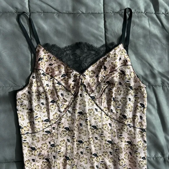 100%‎ Silk Nina Ricci Floral Lace Detailed Dress
