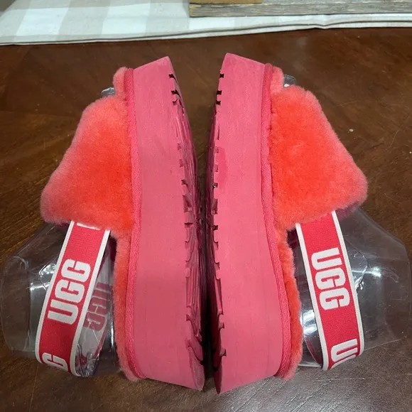 [1112258] UGG Women's Disco Slide Platform Slippers Hibiscus Pink