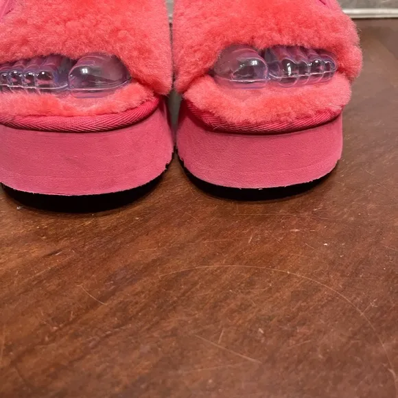 [1112258] UGG Women's Disco Slide Platform Slippers Hibiscus Pink