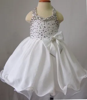 16 color ---Infant/toddler/baby/children/kids Girl's glitz Pageant Gown
