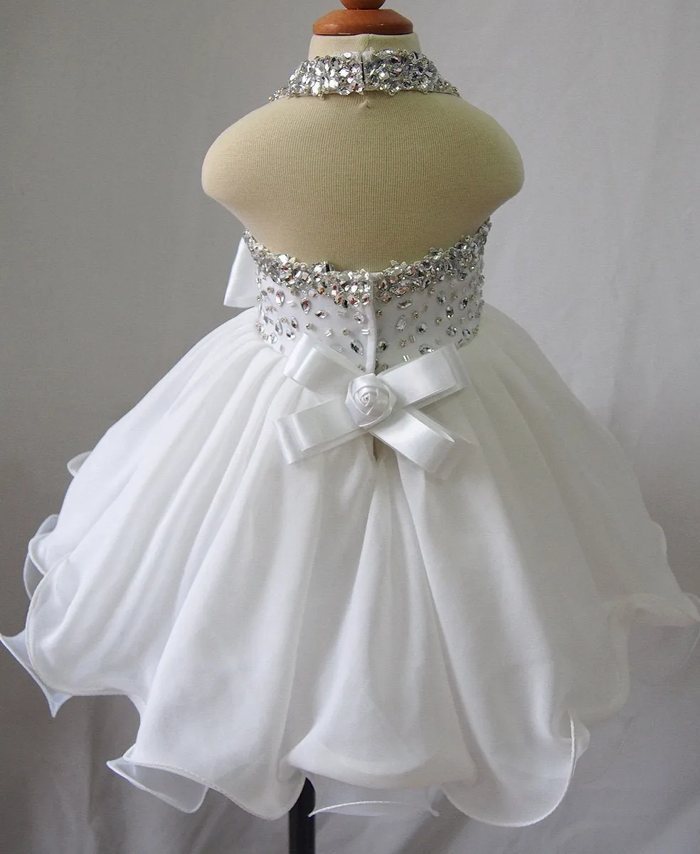 16 color ---Infant/toddler/baby/children/kids Girl's glitz Pageant Gown
