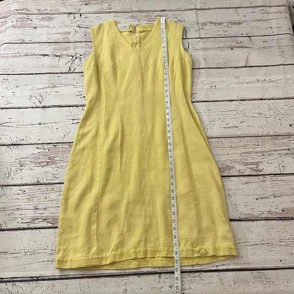 1960s Sloat by Moygashel Dress 100% Linen Woven in Ireland Mad Men Minimalist M