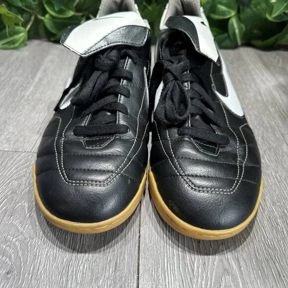 2007 Nike Men’s Size 10 Tiempo IC Indoor Black Soccer Shoes Leather 310061-011