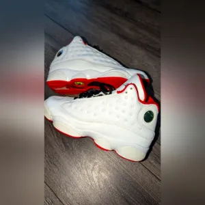 2010 Nike Air Jordan Retro 13 &quot;Cherry 2010&quot; White/Black Shoes! Size  6.5