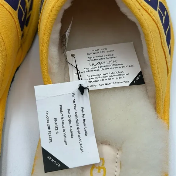 2099- UGG Men’s Slippers Lamb Fur Size 9 NWT