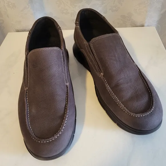 24 HRS Just Like Walking Barefoot, Men's Leather Shoes, Size 42/US 9,Brown