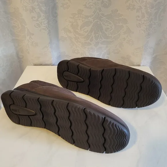 24 HRS Just Like Walking Barefoot, Men's Leather Shoes, Size 42/US 9,Brown