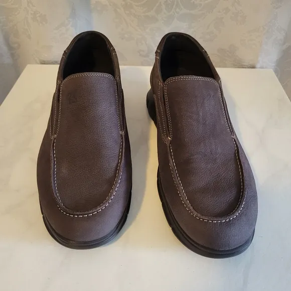 24 HRS Just Like Walking Barefoot, Men's Leather Shoes, Size 42/US 9,Brown