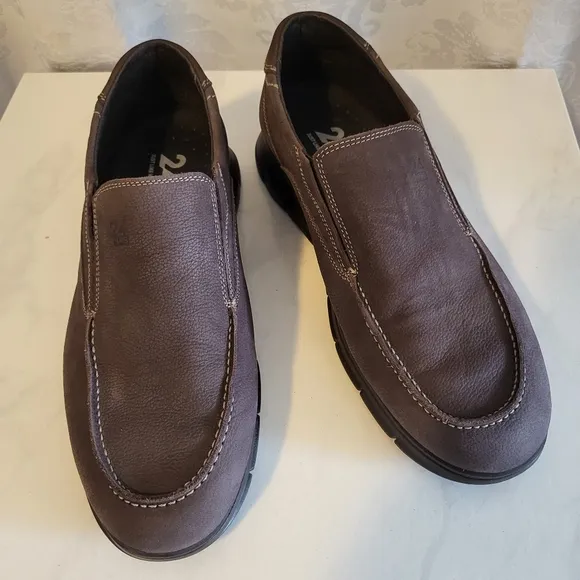 24 HRS Just Like Walking Barefoot, Men's Leather Shoes, Size 42/US 9,Brown