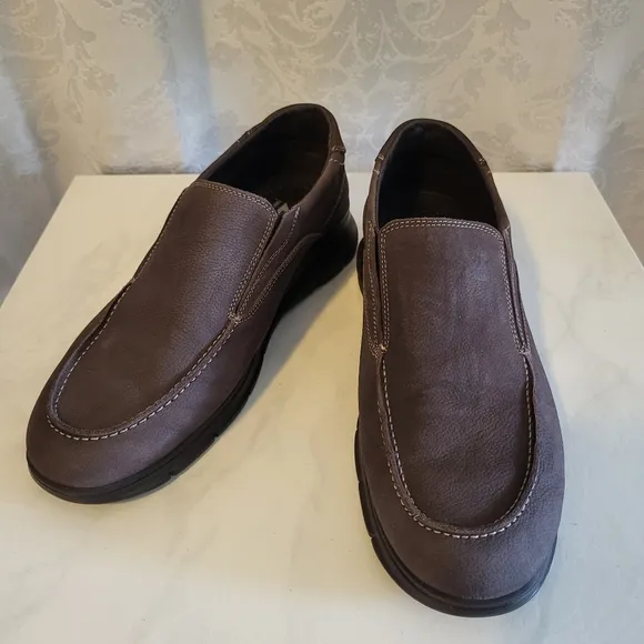 24 HRS Just Like Walking Barefoot, Men's Leather Shoes, Size 42/US 9,Brown