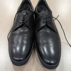 $298 Mens Bruno Magli &quot;Gio&quot; Leather Derby Dress Shoes Black US 13