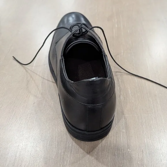$298 Mens Bruno Magli &quot;Gio&quot; Leather Derby Dress Shoes Black US 13