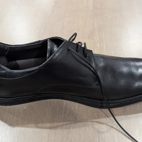 $298 Mens Bruno Magli &quot;Gio&quot; Leather Derby Dress Shoes Black US 13