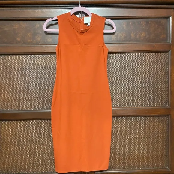 3.1 Phillip Lim Fitted Minimalist Sleeveless Bodycone Mini Dress Size 0