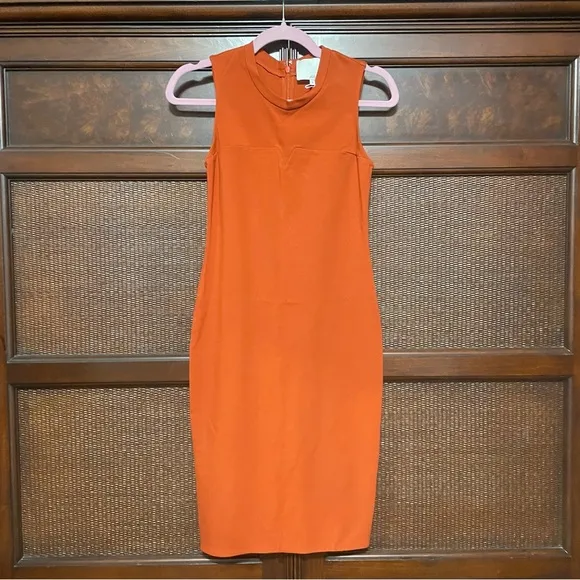 3.1 Phillip Lim Fitted Minimalist Sleeveless Bodycone Mini Dress Size 0