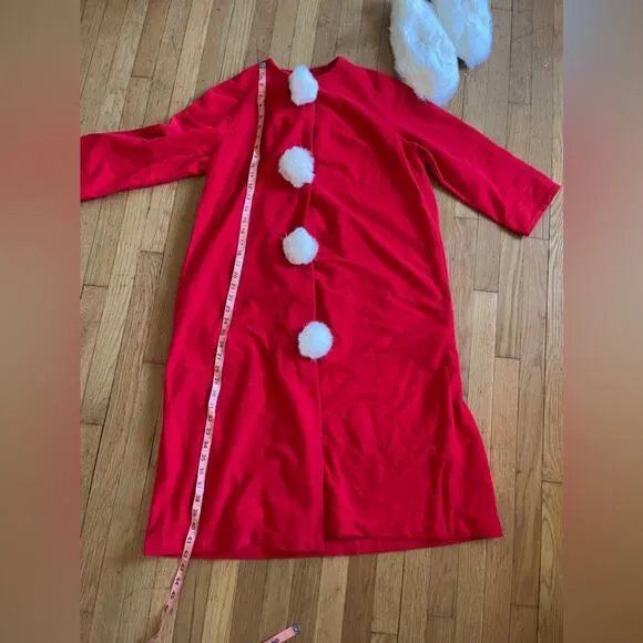 50s-60s Holiday Robe and Slipper Set