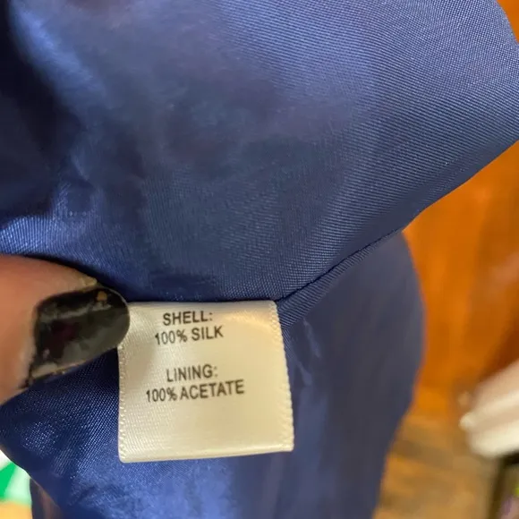 5/48 Brand 100% Silk Pleated Cadet Blue Dress