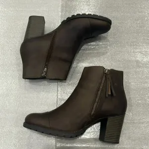 [9]Clark Collection Gray/Brown Leather Ankle Boots
