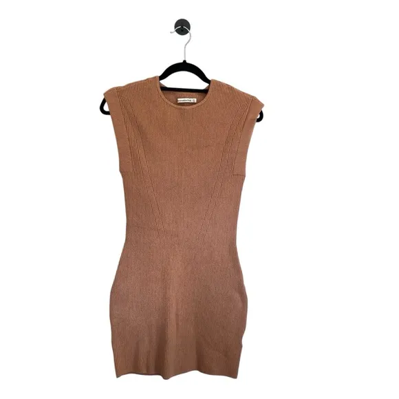 Abercrombie &amp; Fitch Knit Mini Dress In Tan Size Small