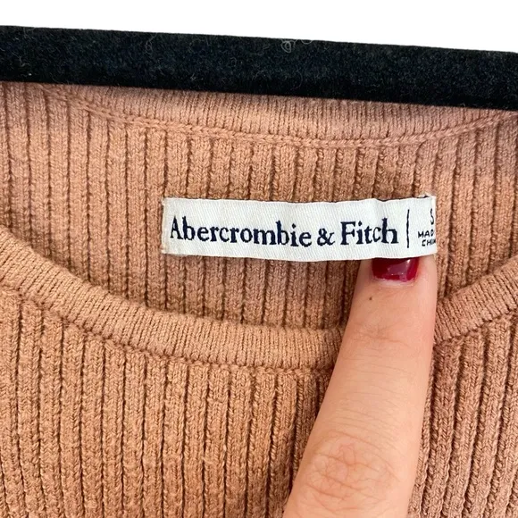 Abercrombie &amp; Fitch Knit Mini Dress In Tan Size Small