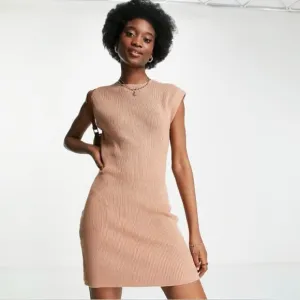 Abercrombie &amp; Fitch Knit Mini Dress In Tan Size Small