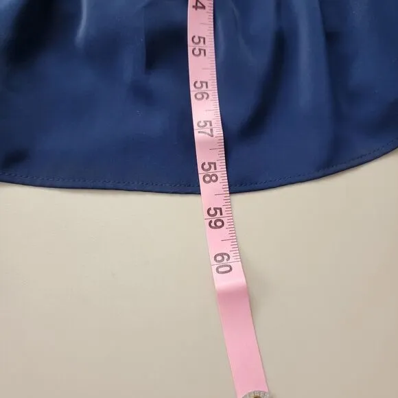 Abercrombie &amp; Fitch Ruffle Navy Tiered Maxi Dress Women's  M Minimalist Summer
