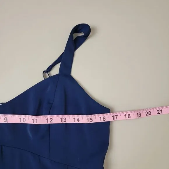 Abercrombie &amp; Fitch Ruffle Navy Tiered Maxi Dress Women's  M Minimalist Summer