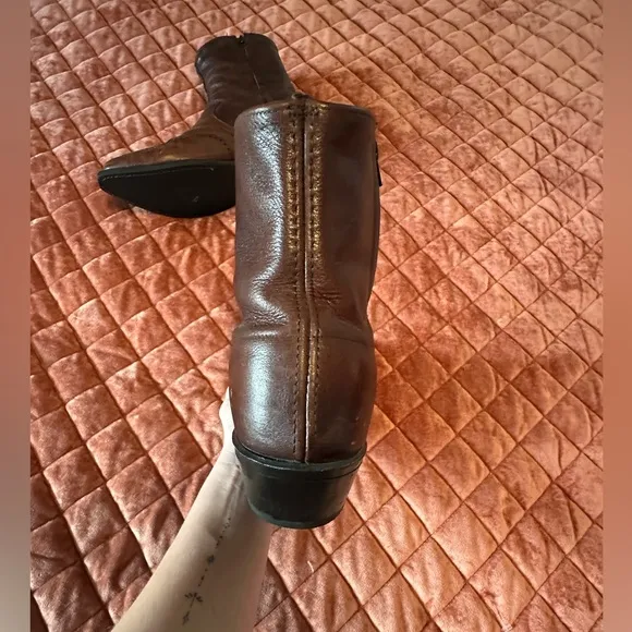 Abilene Men's Brown Leather Wingtip Ankle Boots