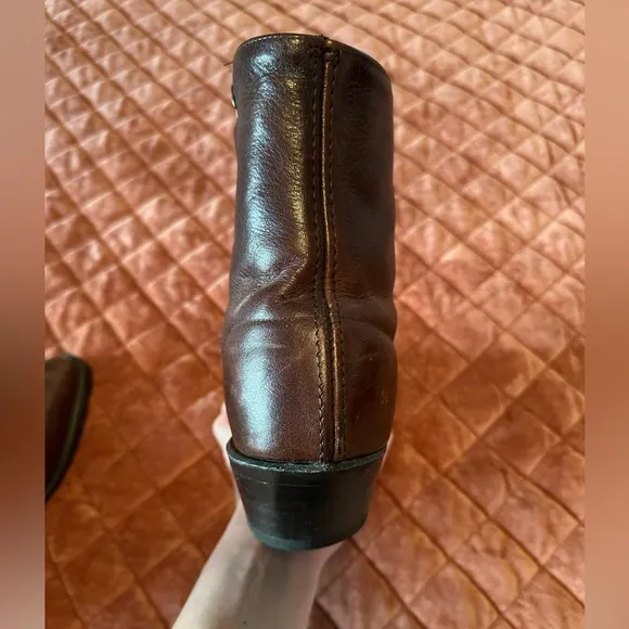 Abilene Men's Brown Leather Wingtip Ankle Boots