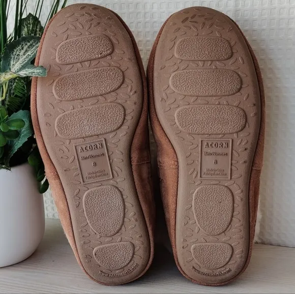 Acorn Men's Genuine Australian Sheepskin Fur Slipper Boots, Tan Size 8