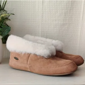 Acorn Men's Genuine Australian Sheepskin Fur Slipper Boots, Tan Size 8