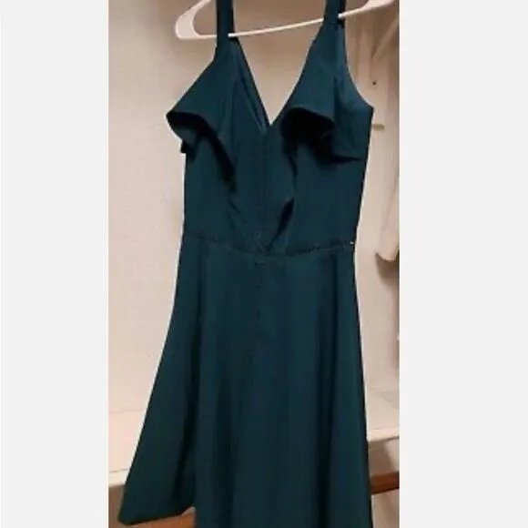 Adelyn Rea/Teal Dress/Sml/ cut out ruffle