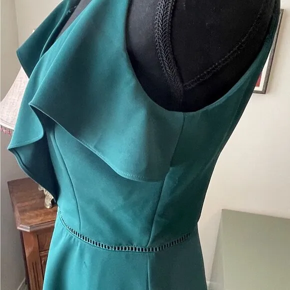 Adelyn Rea/Teal Dress/Sml/ cut out ruffle