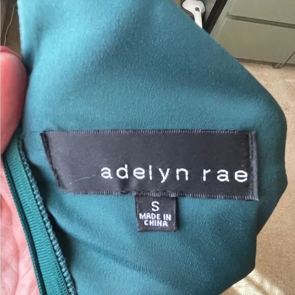 Adelyn Rea/Teal Dress/Sml/ cut out ruffle