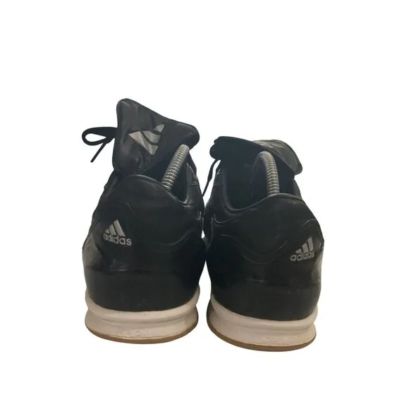 Adidas 132254 Men's Size 7 Black Leather Gum Sole Indoor Soccer sneakers Shoes