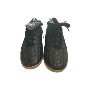 Adidas 132254 Men's Size 7 Black Leather Gum Sole Indoor Soccer sneakers Shoes
