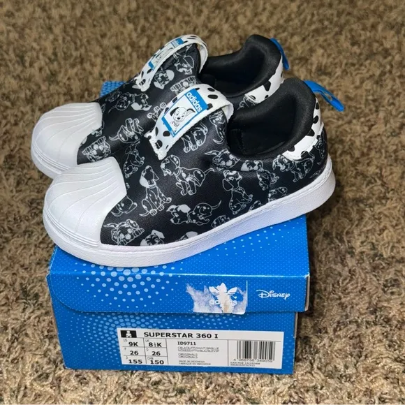 Adidas Black and White Sneakers with Iconic Shell Toe