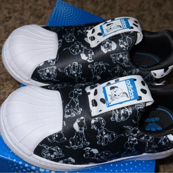 Adidas Black and White Sneakers with Iconic Shell Toe