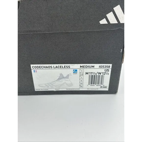 Adidas CODECHAOS Laceless Golf Shoes Cloud White Grey IG5358 NEW Men's Size 11.5