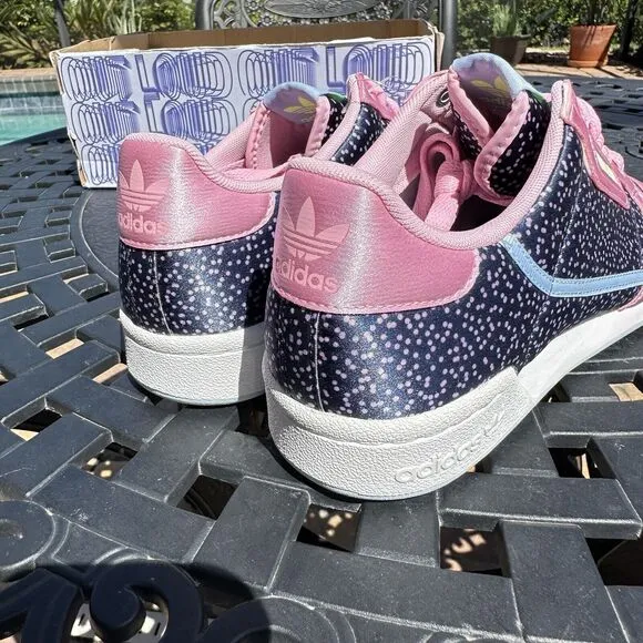 Adidas Continental 80 True Pink Glow Blue Women's Athletic Shoes EE5060 Size 8